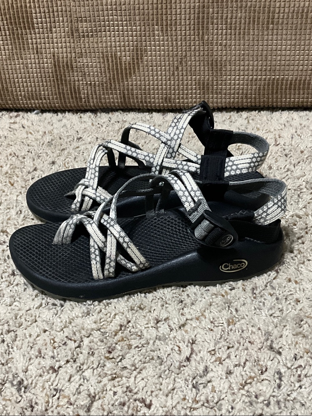 Chaco Black Sandals with White Speckled Straps - Picture 2 of 12